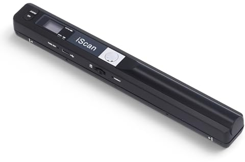 Tragbarer Dokumentenscanner, Kleiner USB-Dokumenten- und Fotoscanner, Mobiler HD 900DPI-Farbhandscanner für Zuhause, Reisen, Büro und Geschäft, 8,27 Zoll (Black)