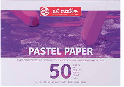Talens Art Creation Pastellpapierblock - A3 Format 42x29.7 cm - 90 g/m² - 50 Blatt - Perfekt für Pastellzeichnungen - Leimgebunden für einfaches Entfernen