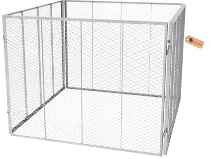 GeZu Impex Komposter 100 x 100 x 80 cm Feuerverzinkter Metall Gartenkomposter Drahtgitter Kompostbehälter für den Außenbereich