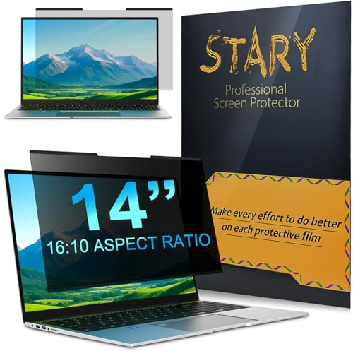 STARY Magnetischer Blickschutzfolie für 14 Zoll Seitenverhältnis 16:10 | abnehmbar Anti Spy Blaulicht Blendschutz,Laptop Sichtschutzfolie Displayschutz für HP Dell Acer Asus