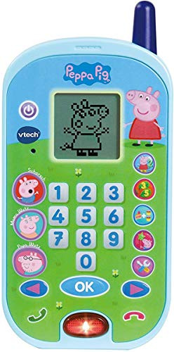 VTech Peppas Lerntelefon – Mit den Originalstimmen aus der Peppa Pig Serie und spannenden Lernspielen – Für Kinder von 2-5 Jahren
