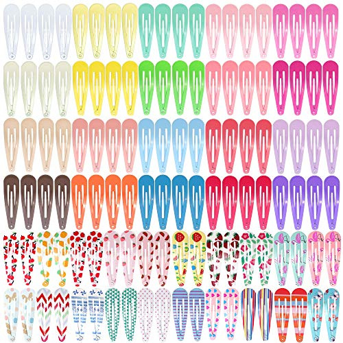 Haarspangen für Mädchen, Funtopia 120 Pcs 2 Zoll Snap Haarspangen für Kinder