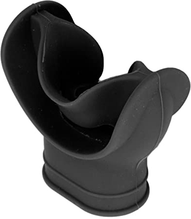 Haofy Atemregler-Mundstück für Taucher, Tauchmundstück, Universelles Silikon in Lebensmittelqualität, Unverformbar, für Freitauchen (Schwarz)