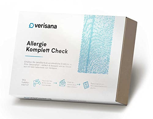 Allergietest Komplett Check – Großer Allergie Selbsttest zu 61 Allergenen (Lebensmittel, Pollen, Tiere, etc.) – Inkl. Laborbericht – Verisana