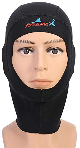 neoprenhaube,Taucherhaube Neopren 1Mm,Taucherhaube 1Mm,Neopren Kapuze 5Mm,Wetsuit Hood 1Mm/3Mm Neopren Scuba Schnorcheln Tauchen Tauchen Surf Surfing Taucher Hat Tauchen (L-1Mm)