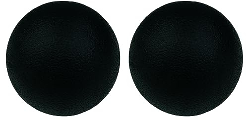 Massageball Faszienball Hart in Lacrosse Ball Größe für Rücken Beine Füße Hände. Triggerpunktball für Tiefengewebsmassage Myofasziale Muskel Entspannung Plantarfasziitis Yoga Pilates 2 Stück (Schwarz)