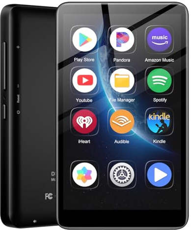 160GB MP3 Player mit Bluetooth und WLAN,4.02 MP3 MP4 Player mit Spotify,IPS HD Touch Screen mit Lautsprecher,Android13.0 Musikplayer mit tragbarer HiFi-Sound,Audible,Deezer,Amazon Music,Play Store