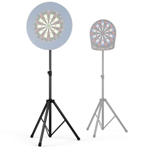 KOTO - Heavy Duty Dartständer, geeignet für Sisal- & elektronische Dartscheiben, zusammenklappbar, höhenverstellbar