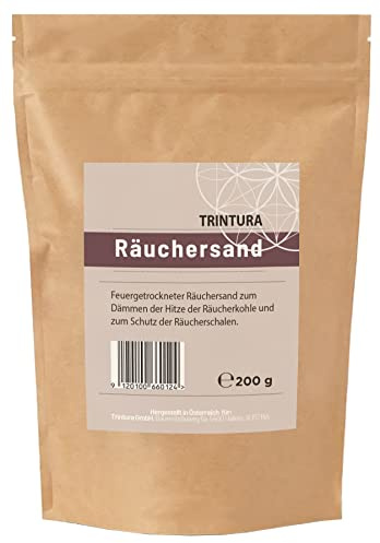 Trintura Räuchersand 200 g I Räucherwerk Zubehör Sand zum Räuchern I Räuchersand fein, Räuchersand Feuersand