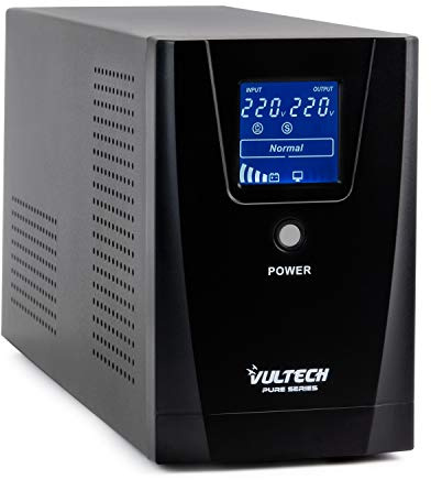 Vultech UPS1500VA-PURE Pure Line Interactive mit Sinuswelle, Schwarz, Tower, USV