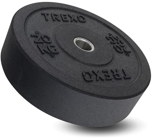 XTREXO Olympic Bumper 20 KG Hantelscheibe Gummiertes Material für Langhantel 50 mm Durchmesser Langlebige FitnessScheibe Krafttraining Crossfit