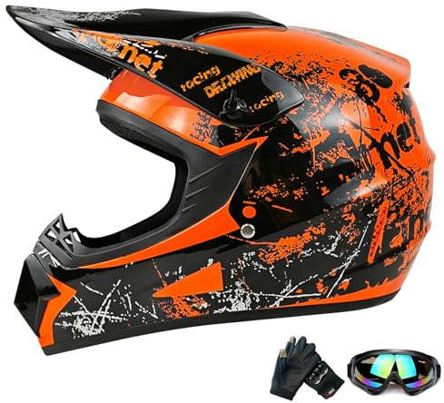 Jugend-Offroad-Motocrosshelme,Fahrradhelme für Jungen und Mädchen,Personalisierter Motorradhelme,CE Standards
