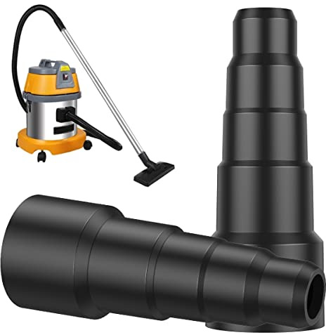 Staubsauger Adapter 23/30/34/42/50mm Schwarz 2 Stück | Zuschneidbarer Schlauchadapterr Universal PVC 5 Schicht Staubsaugerschlauch Adapter für Alle Standard Staubsauger